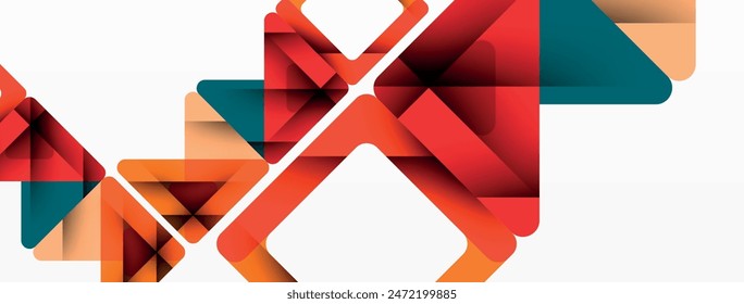 Business triangle and squares vector abstract background. Vector Illustration For Wallpaper, Banner, Background, Card, Book Illustration, landing page