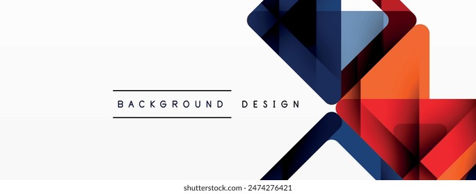 Business triangle and squares vector abstract background. Vector Illustration For Wallpaper, Banner, Background, Card, Book Illustration, landing page