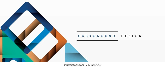 Business triangle and squares vector abstract background. Vector Illustration For Wallpaper, Banner, Background, Card, Book Illustration, landing page
