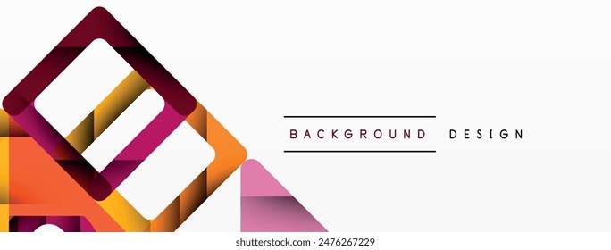 Business Dreieck und Quadrate Vektorgrafik abstrakter Hintergrund. Vektorillustration für Bildschirmhintergrund, Banner, Hintergrund, Karte, Buchabbildung, Zielseite