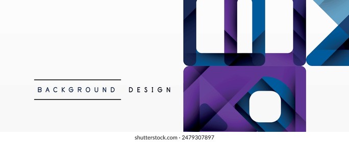 Business Dreieck und Quadrate Vektorgrafik abstrakter Hintergrund. Vektorillustration für Bildschirmhintergrund, Banner, Hintergrund, Karte, Buchabbildung, Zielseite