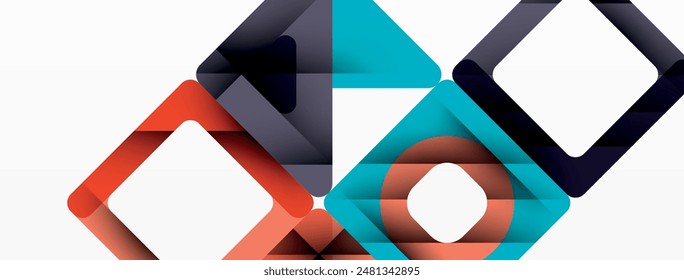 Business triangle and squares vector abstract background. Vector Illustration For Wallpaper, Banner, Background, Card, Book Illustration, landing page