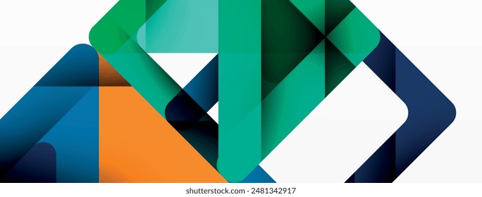 Business triangle and squares vector abstract background. Vector Illustration For Wallpaper, Banner, Background, Card, Book Illustration, landing page
