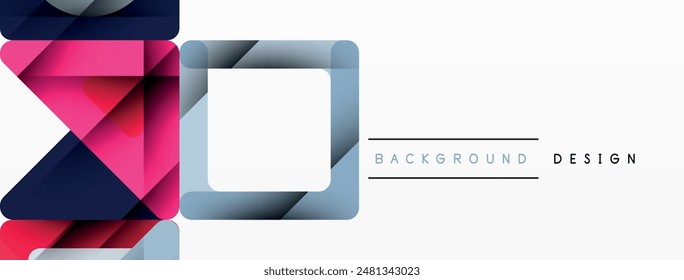 Business triangle and squares vector abstract background. Vector Illustration For Wallpaper, Banner, Background, Card, Book Illustration, landing page