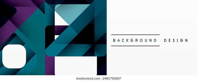 Business Dreieck und Quadrate Vektorgrafik abstrakter Hintergrund. Vektorillustration für Bildschirmhintergrund, Banner, Hintergrund, Karte, Buchabbildung, Zielseite