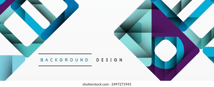 Business triangle and squares vector abstract background. Vector Illustration For Wallpaper, Banner, Background, Card, Book Illustration, landing page