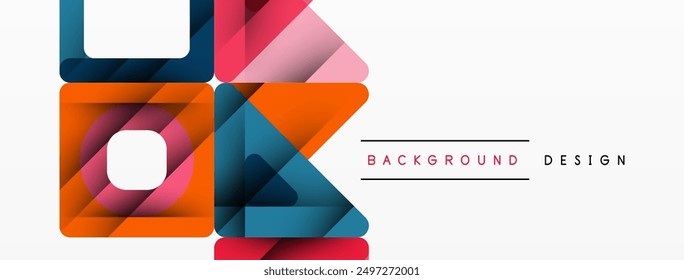 Business triangle and squares vector abstract background. Vector Illustration For Wallpaper, Banner, Background, Card, Book Illustration, landing page