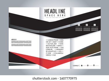 Business Tri-fold Brochure, Catalog Vector Design
