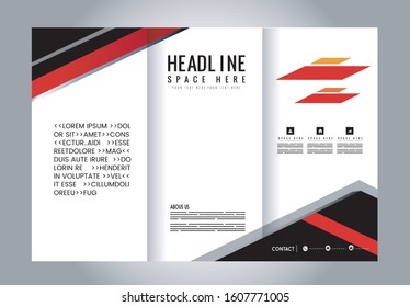 Business Tri-fold Brochure, Catalog Vector Design
