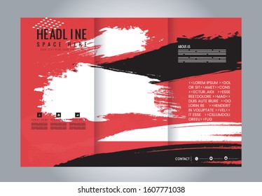Business Tri-fold Brochure, Catalog Vector Design
