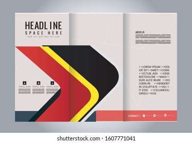 Business Tri-fold Brochure, Catalog Vector Design
