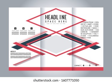 Business Tri-fold Brochure, Catalog Vector Design
