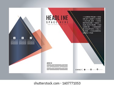 Business Tri-fold Brochure, Catalog Vector Design
