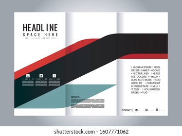 Business Tri-fold Brochure, Catalog Vector Design
