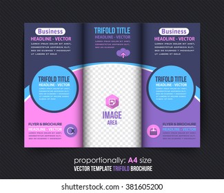 Business Tri-fold Brochure, Catalog Vector Design