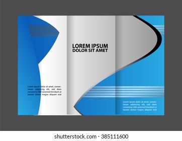 Business Tri-fold Brochure, Catalog Vector Design 