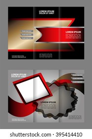 Business Tri-fold Brochure, Catalog Vector Design
