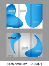Business Tri-fold Brochure, Catalog Vector Design

