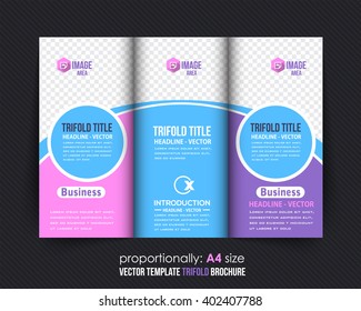 Business Tri-fold Brochure, Catalog Vector Design