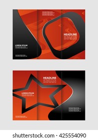 Business Tri-fold Brochure, Catalog Vector Design
