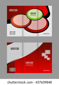 Business Tri-fold Brochure, Catalog Vector Design
