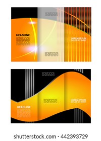Business Tri-fold Brochure, Catalog Vector Design
