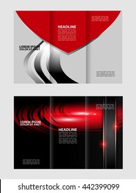 Business Tri-fold Brochure, Catalog Vector Design
