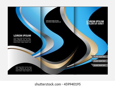 Business Tri-fold Brochure, Catalog Vector Design
