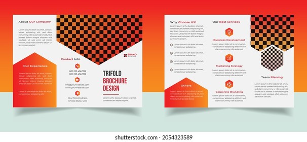 Business Tri-fold brochure design for agency