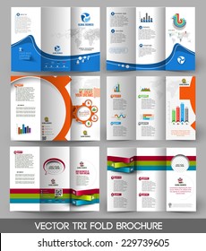 Business Tri-fold Brochure Design Bundle. 