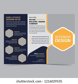 business trifold brochure design template