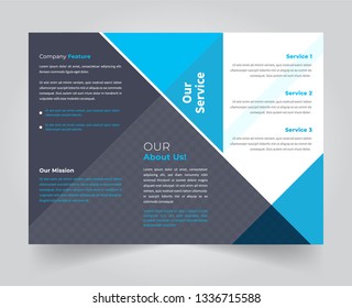 Business Tri-fold Brochure design template Design. Uniqe and easily useable