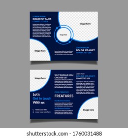 Business Tri-fold Brochure Design Template with vector	