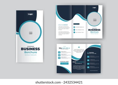 Business Trifold Brochure Design Template.