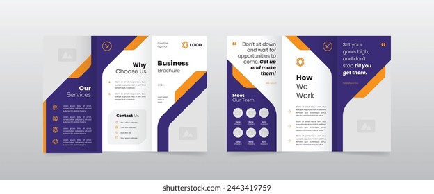 business trifold brochure design template