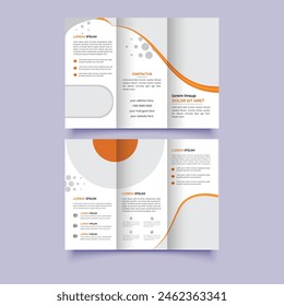 Business trifold brochure design template