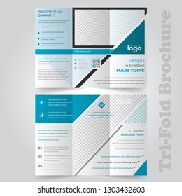 Business Tri-fold Brochure Flyer design  template . vector File