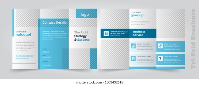 Business Tri-fold Brochure Flyer design  template . vector File