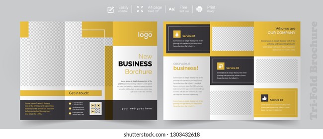 Business Tri-fold Brochure Flyer design  template . vector File