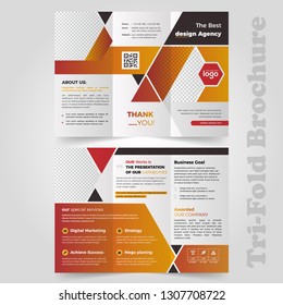 Business Tri-fold Brochure Flyer design  template . vector File