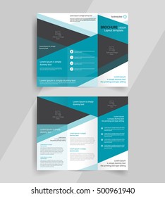 business tri-fold brochure layout design ,vector a4  brochure  template
