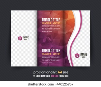 Business Tri-Fold Brochure Template. Corporate Leaflet, Cover Design