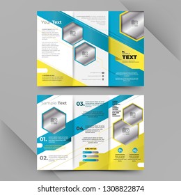 Business tri-fold brochure template design	