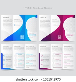 business trifold brochure template design