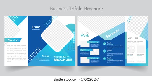 business trifold brochure template design