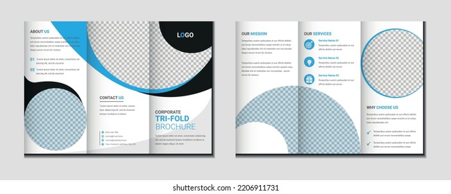 Diseño de plantillas de folletos triplicados para empresas