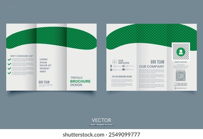 Diseño de Plantilla de folleto tríptico de negocios, Vector de diseño de folleto tríptico corporativo, diseño de folleto de negocios. Para imprimir