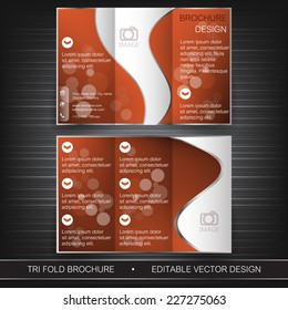 Business tri-fold flyer template, brochure or cover design/can be use for publishing, print and presentation, design with place for your content or creative editing.