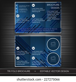 Business tri-fold flyer template, brochure or cover design/can be use for publishing, print and presentation, design with place for your content or creative editing.