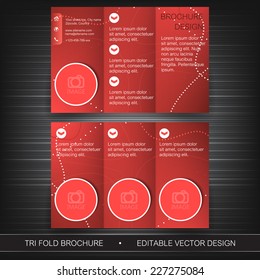 Business tri-fold flyer template, brochure or cover design/can be use for publishing, print and presentation, design with place for your content or creative editing.
